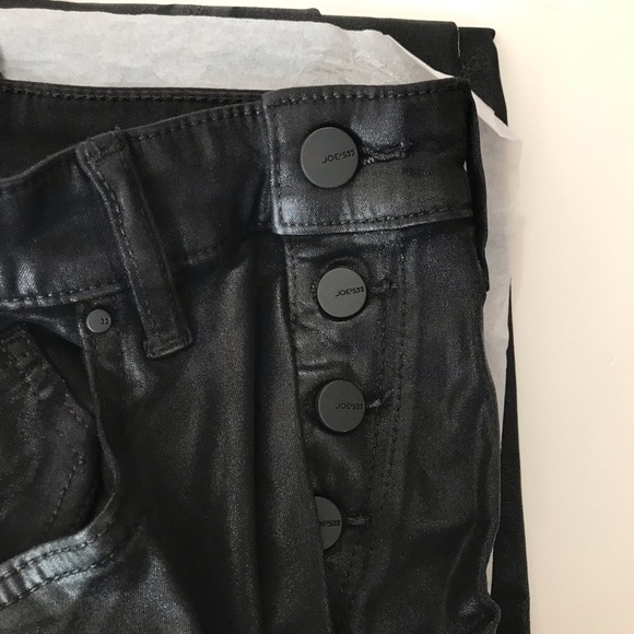 NWT Joe’s Jeans Callie Black Coated Denim High Rise Bootcut Crop Pants 28 & 30 - Picture 9 of 16